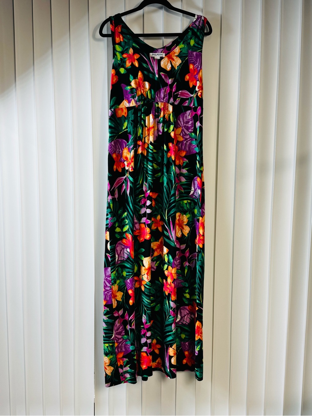 Tommy Bahama Tropical Floral Maxi Dress Medium Hawaiian Resort Vacation - Picture 8 of 11